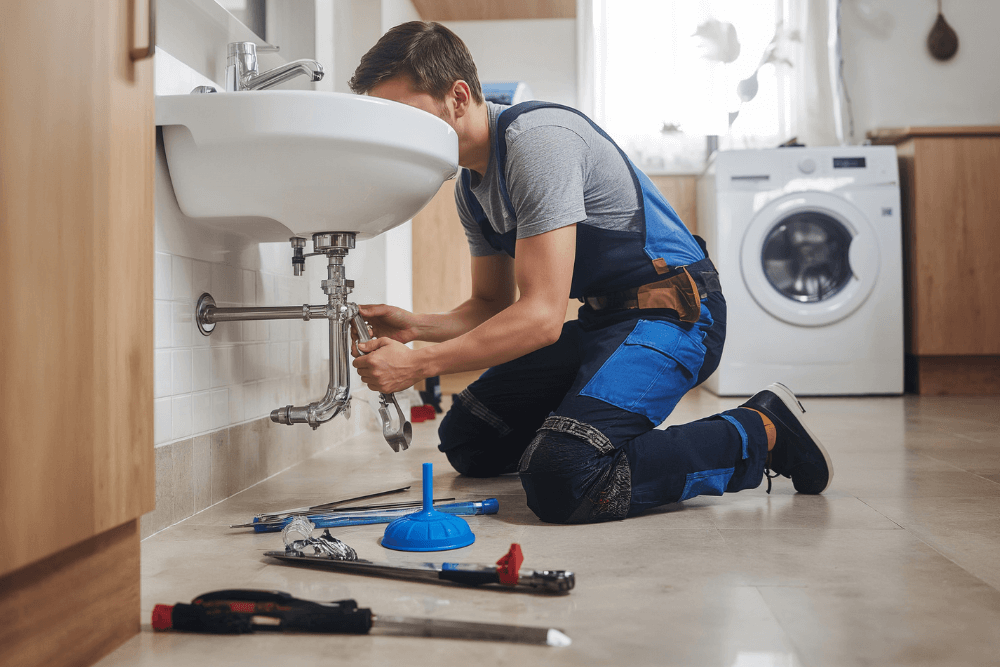 Emergency plumber in Dubai responding to call